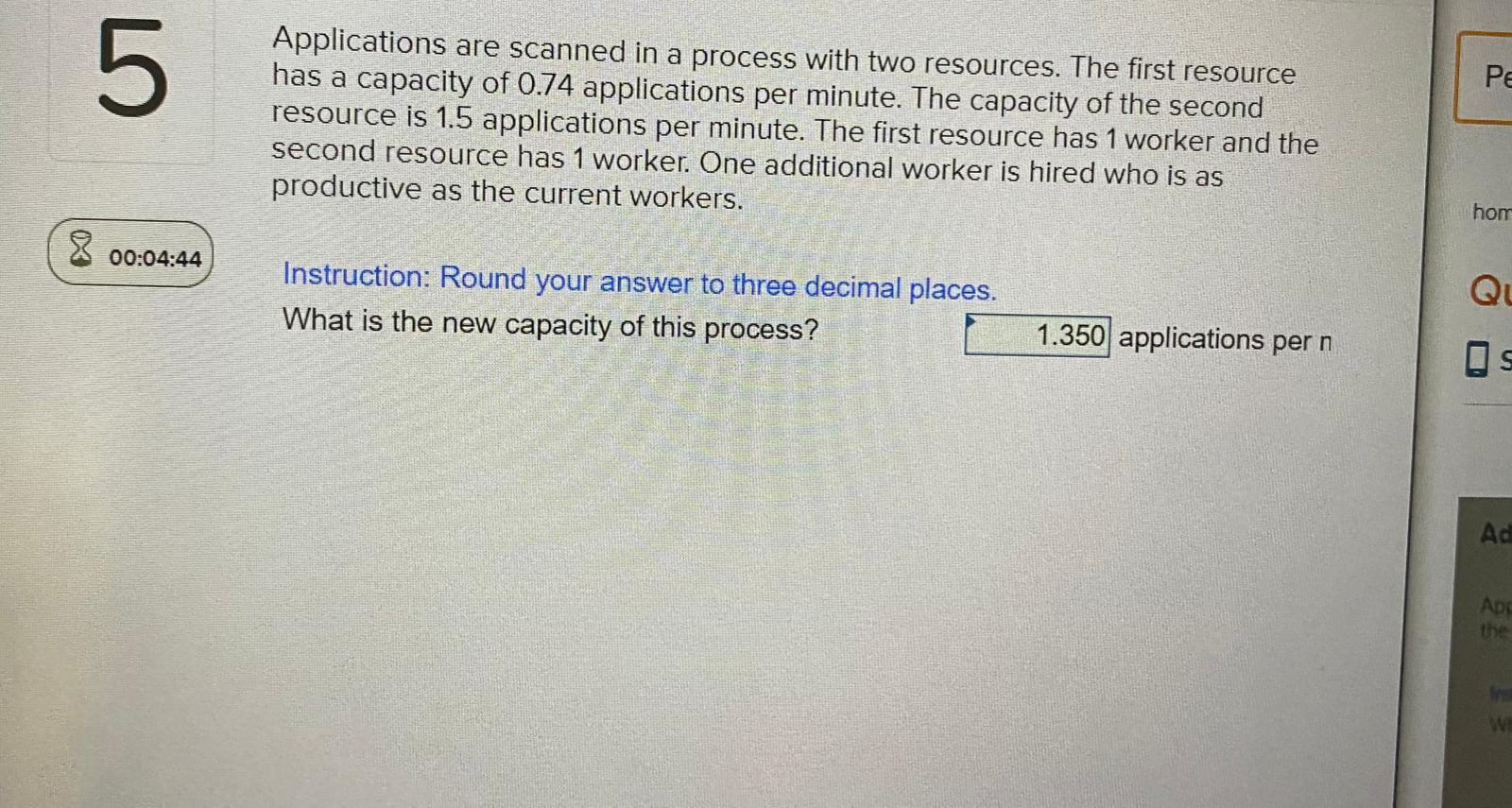 5 Pe Applications are scanned in a process with