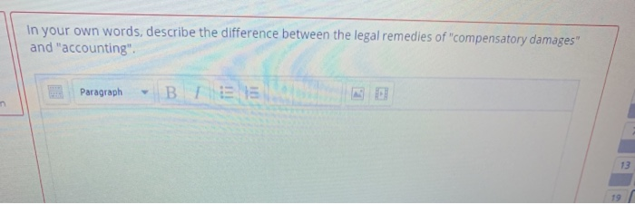 In your own words, describe the difference