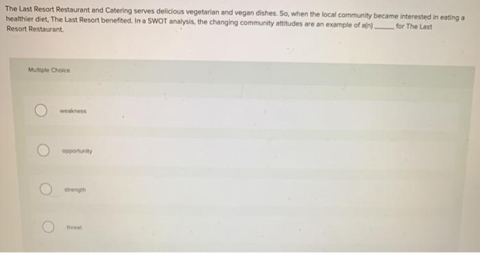 The Last Resort Restaurant and Catering serves