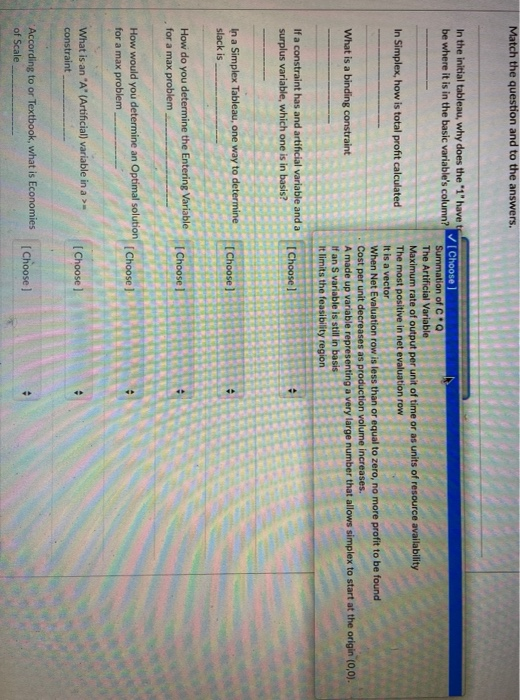 Match the question and to the answers. In the