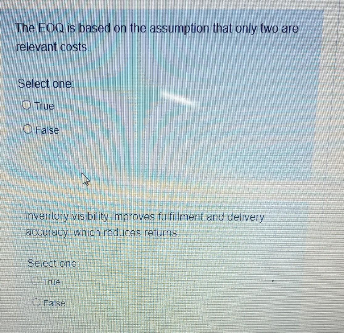 Choose two correct statements on the distinction