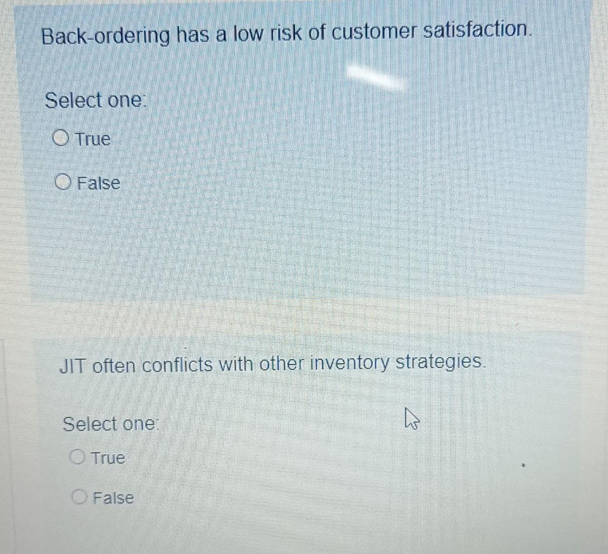 Choose two correct statements on the distinction