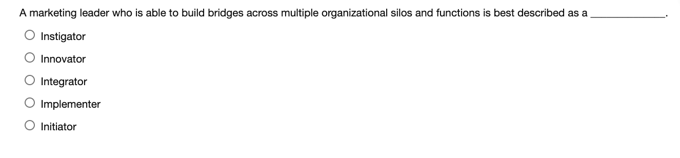 A marketing leader who is able to build bridges