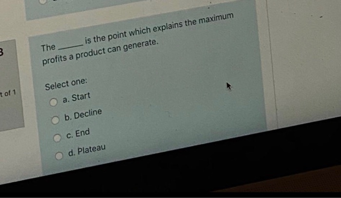 3 The is the point which explains the maximum