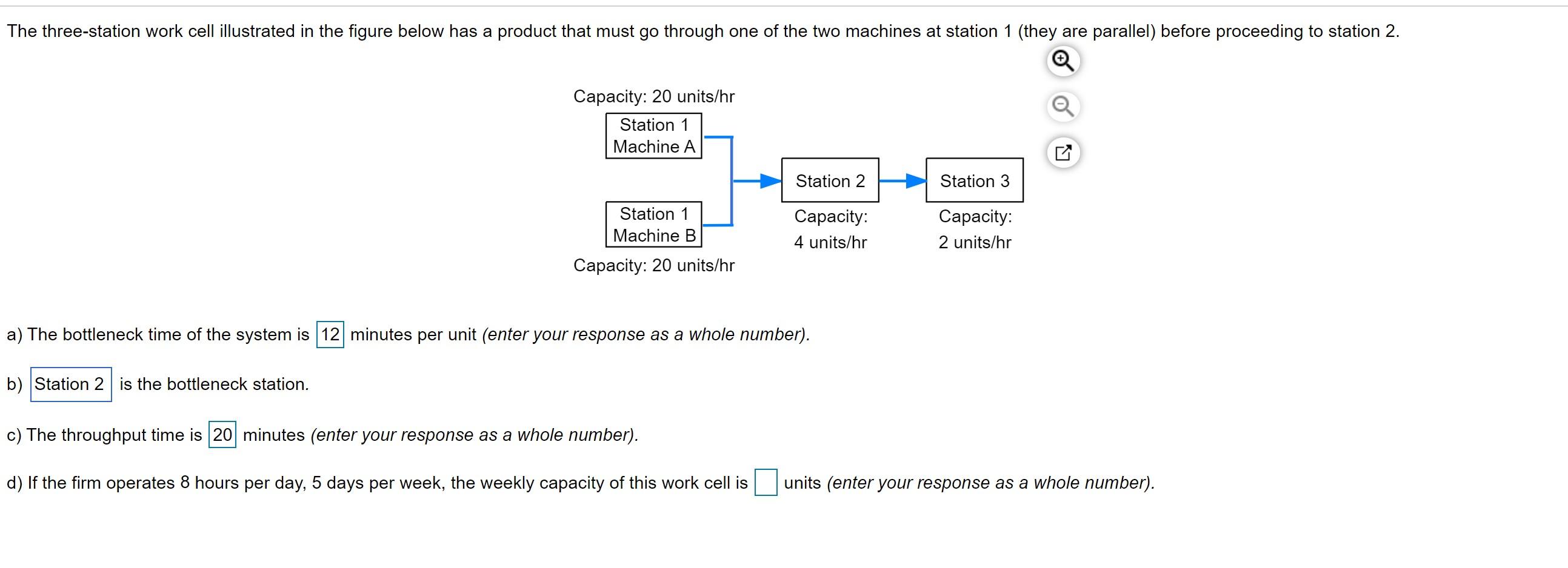 The three-station work cell illustrated in the