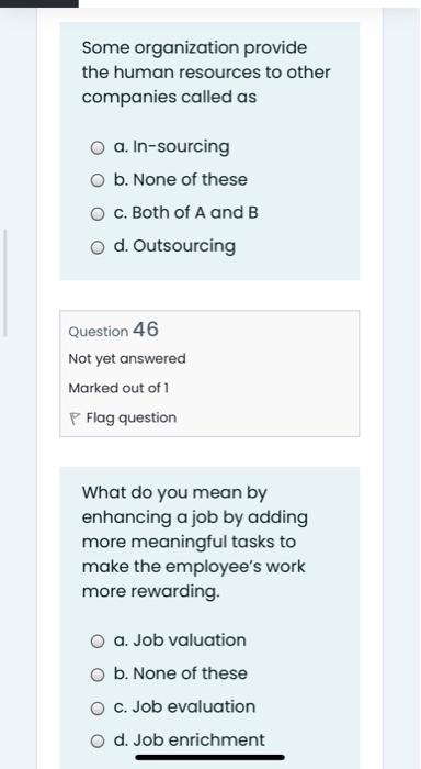 Some organization provide the human resources to