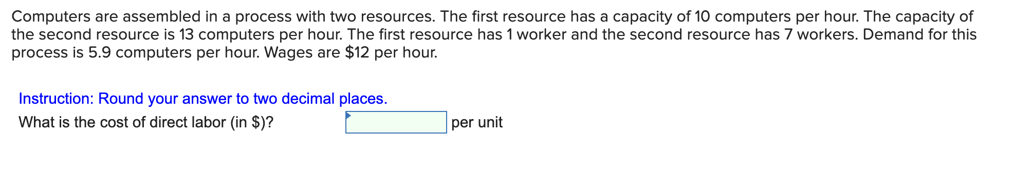 Clients are served in a process with two