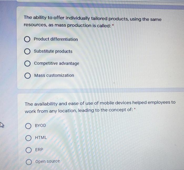 The ability to offer individually tailored