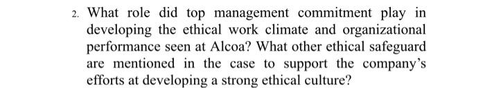 Case Study 3: Alcoa Core Values in Practice