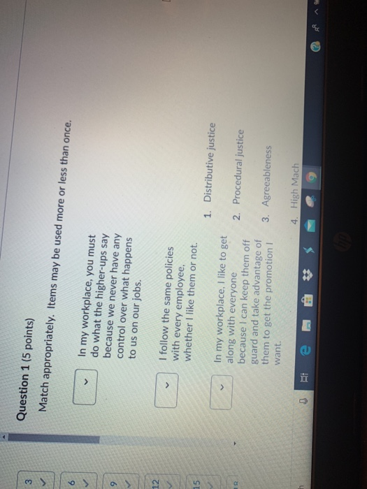 on a time limit please hurry w Question 1 (5
