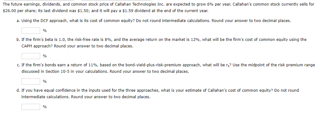The future earnings, dividends, and common stock