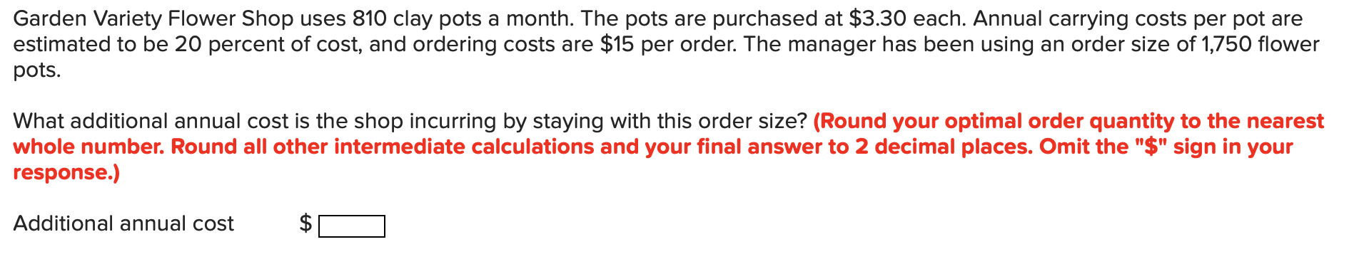 Garden Variety Flower Shop uses 810 clay pots a