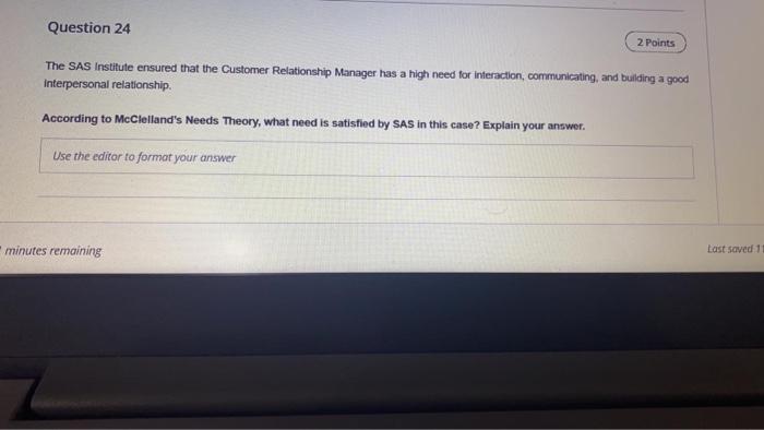 i dont habe time pllz Question 24 2 Points The