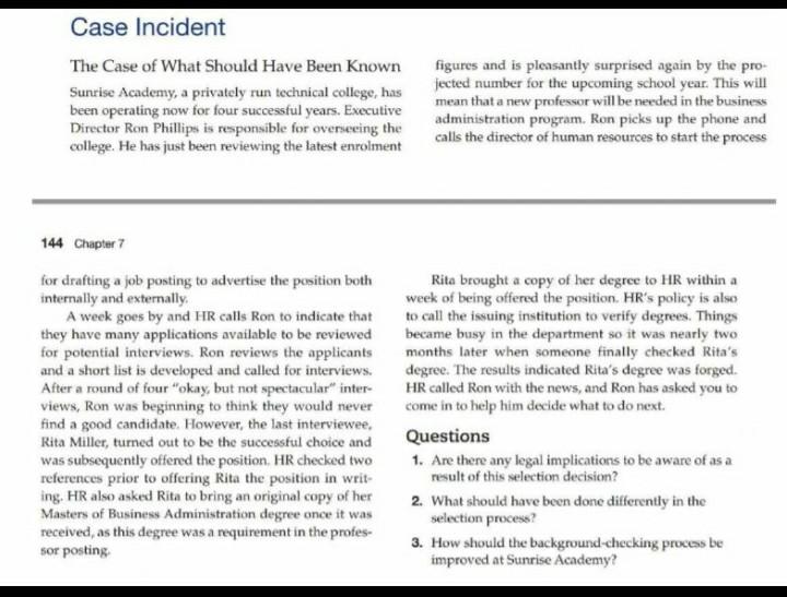 I need answers of three questions with some