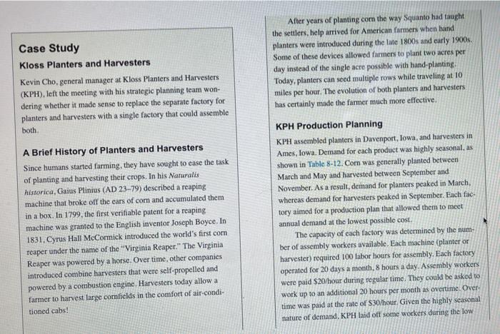 develop an aggregate plan for a single and