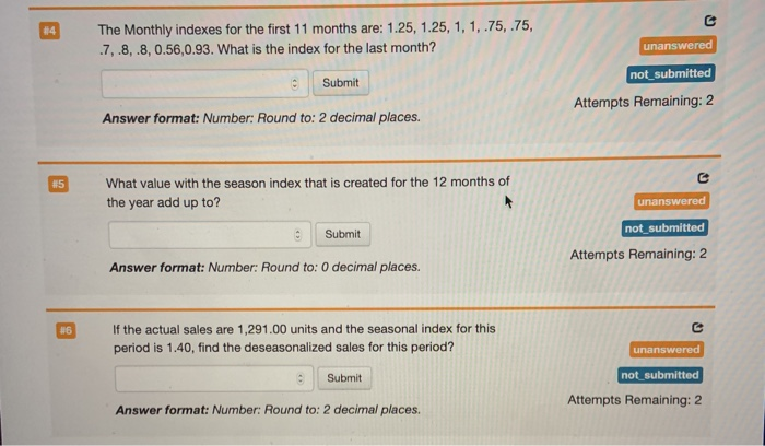 unanswered The sales trend has been modeled as: