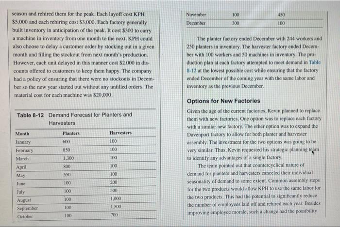 develop an aggregate plan for a single and