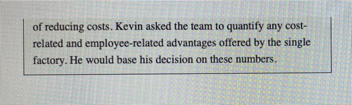 develop an aggregate plan for a single and