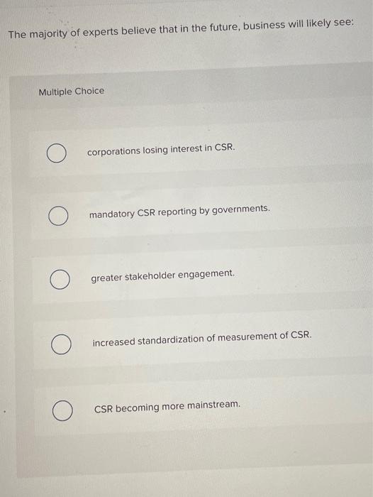 The majority of experts believe that in the