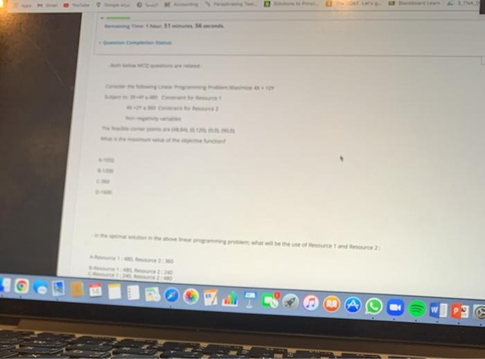 Consider the foilewing Linear Programming