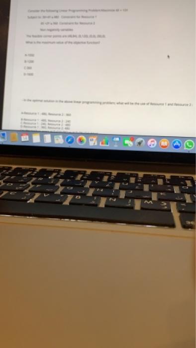 Consider the foilewing Linear Programming