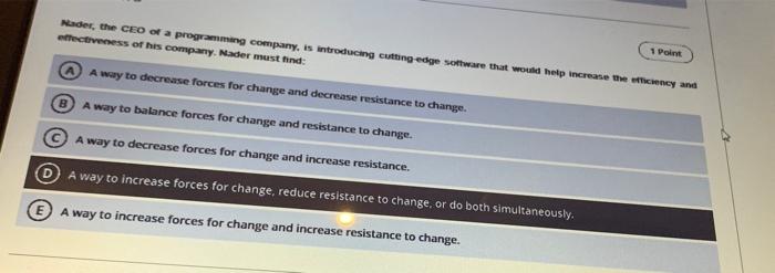 1 Pom Nader, the CEO of a programming company, is