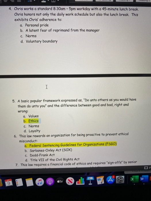 = 4. Chris works a standard 8:30am - 5pm workday
