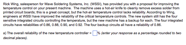 Rick Wing, salesperson for Wave Soldering