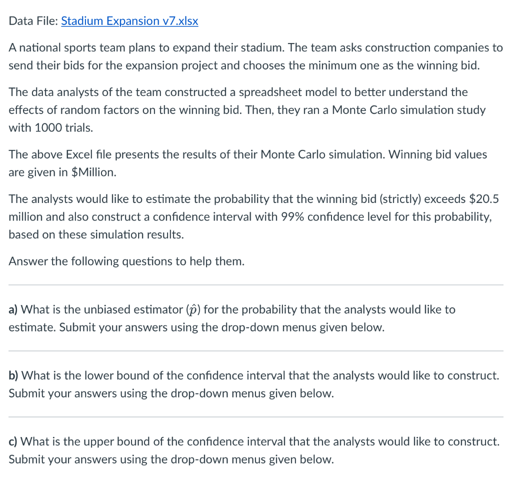 Same answer set for each question Data File: