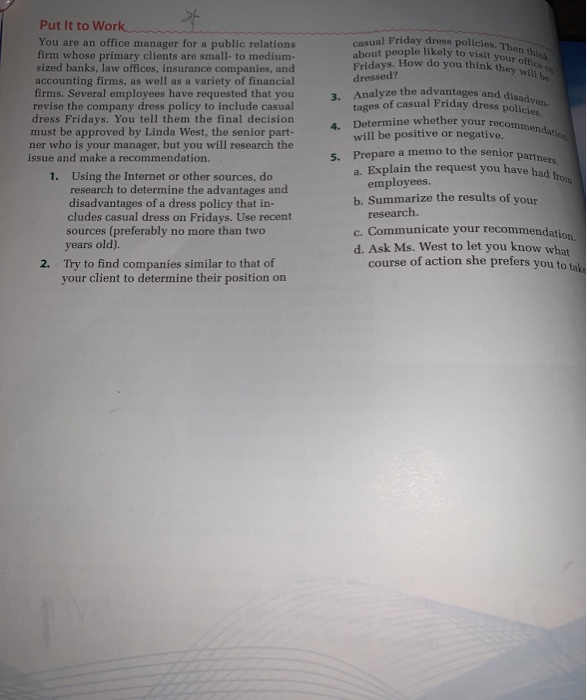 casual Friday dress policies. T about people