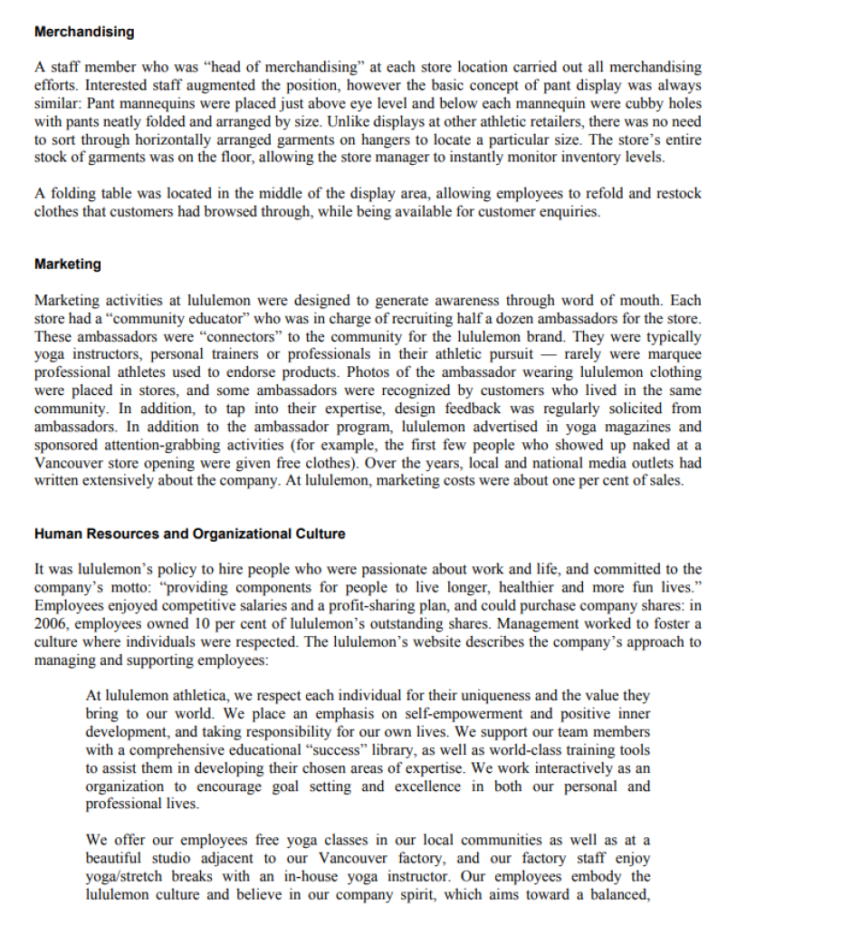 Question: Evaluate the opportunities in the case