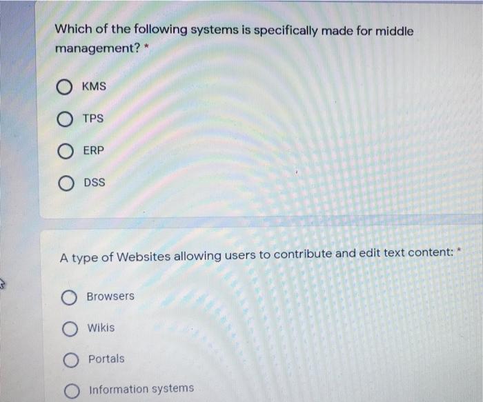 Which of the following systems is specifically