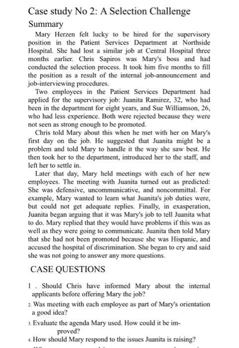 HR human resource planning and recruitment Case