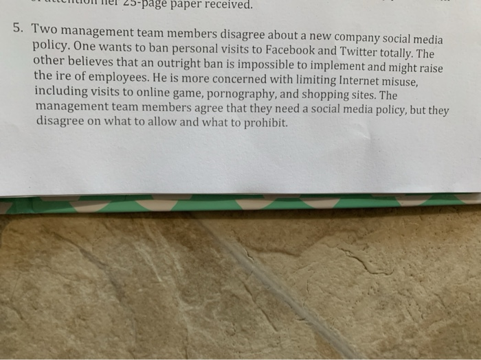 u nul el 25-page paper received. 5. Two