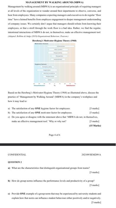 please answer question 2 (c) MANAGEMENT BY