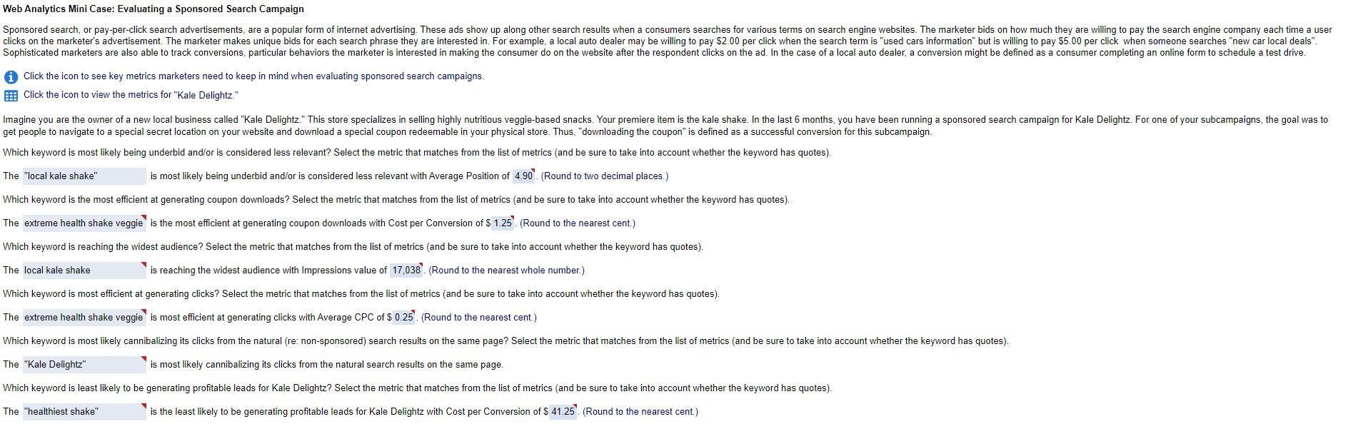 Web Analytics Mini Case: Evaluating a Sponsored