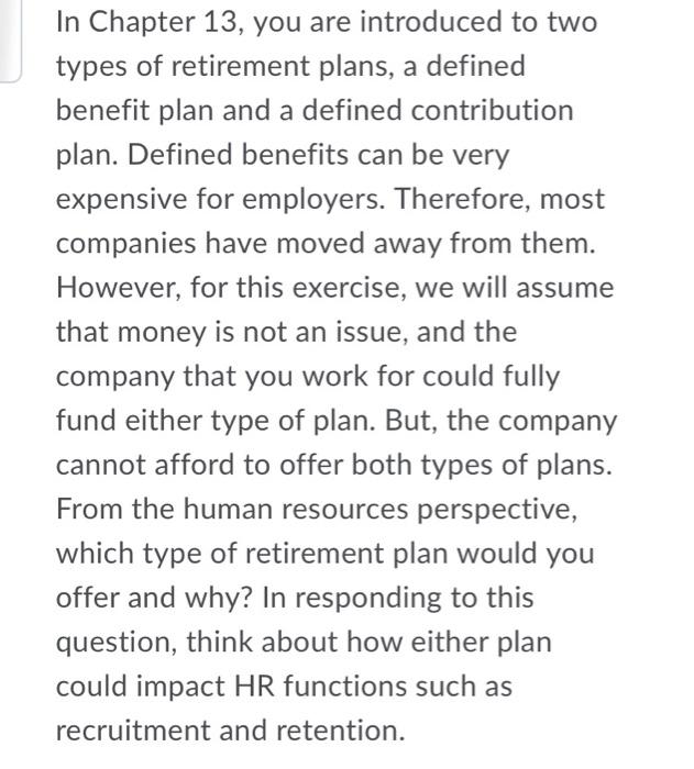 chapter 13 in the Human Resources management book