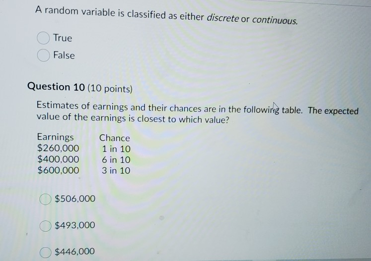 Answer both questions please A random variable is