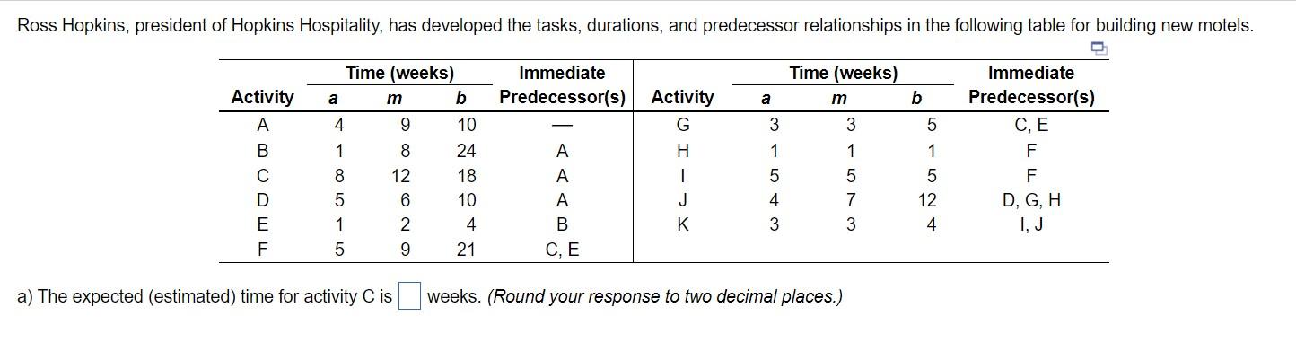 Trying it again with new information. a) The