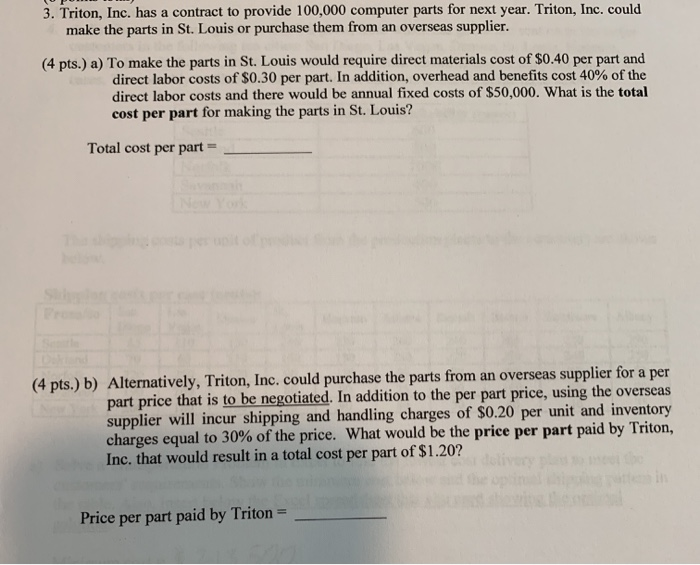 3. Triton, Inc. has a contract to provide 100,000