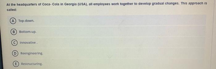 At the headquarters of Coca-Cola in Georgia