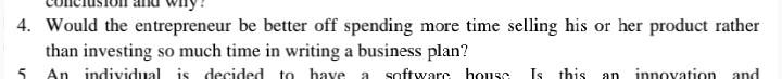 answer to question no 4 4. Would the entrepreneur