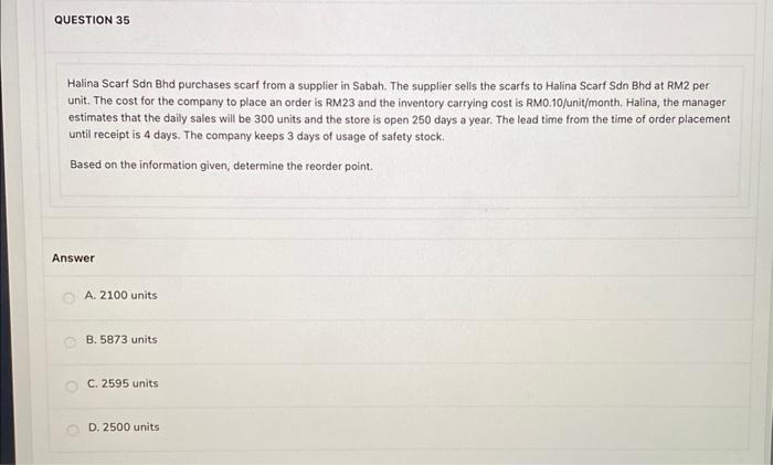 Halina Scarf Sdn Bhd purchases scarf from a