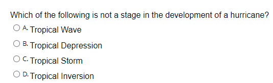 Which of the following is not a stage in the
