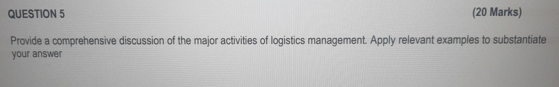 question 5 please help worth 20 marks QUESTION 5