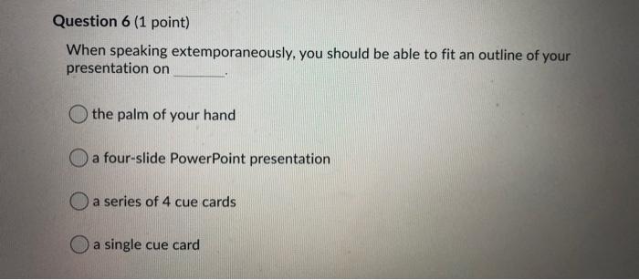 ORAL PRESENTATION: PLEASE ONLY ANSWER IF YOU ARE