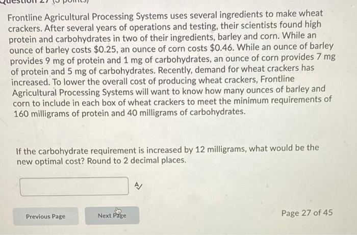Frontline Agricultural Processing Systems uses