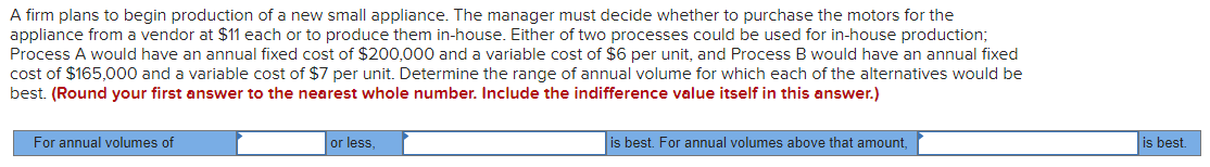 A firm plans to begin production of a new small