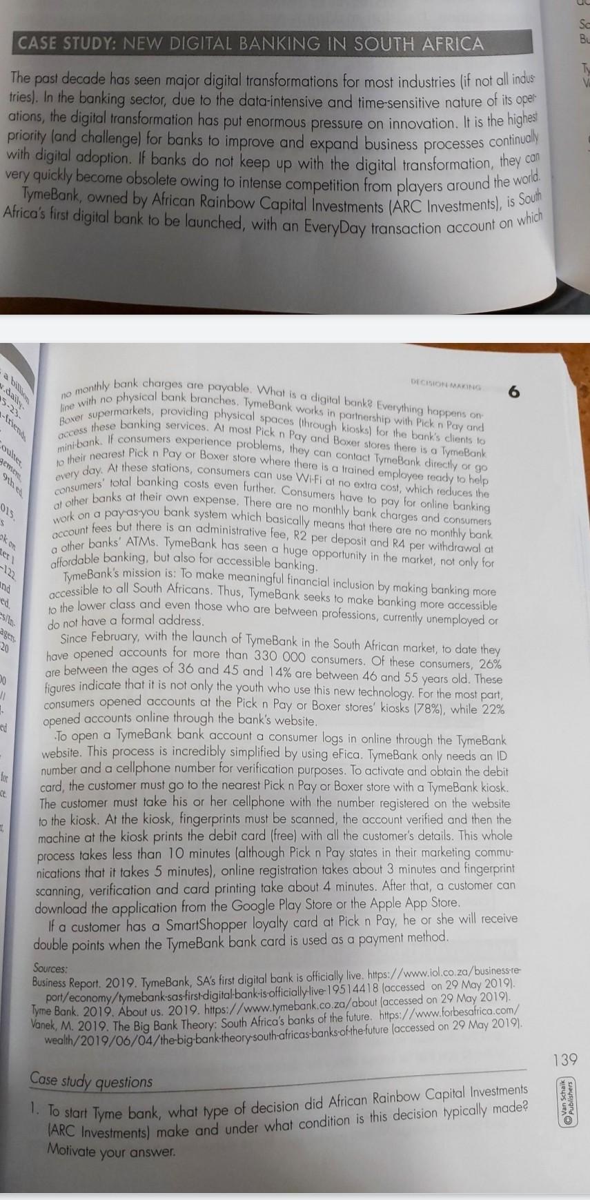 Sa Bu T V CASE STUDY: NEW DIGITAL BANKING IN