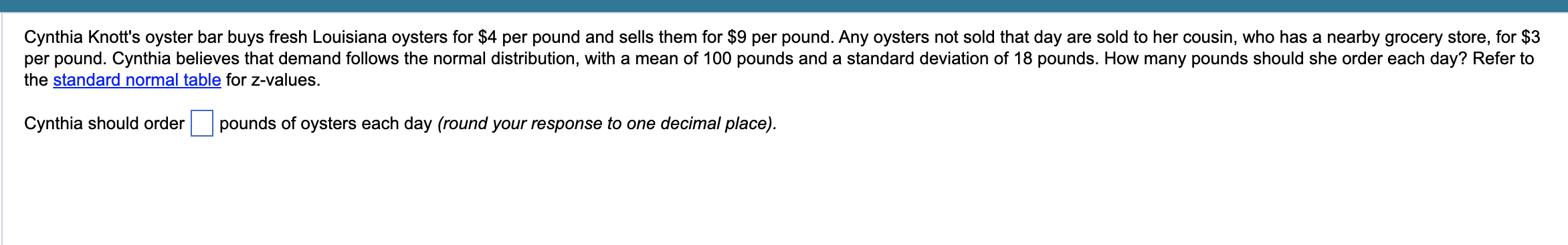 standard normal table for z-values. a) What is
